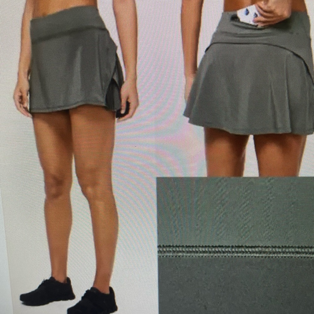 Lululemon Play Off The Pleats Skirt *13" Grey Sage Size 6